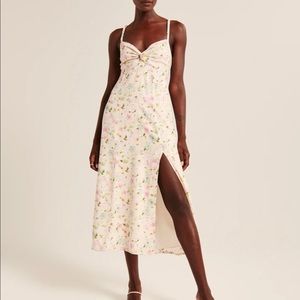 Abercrombie & Fitch Floral Midi Slit Dress